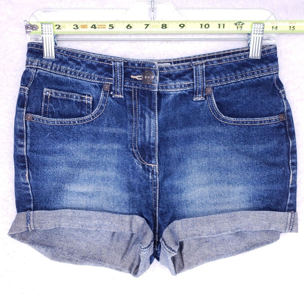 Authentic Denim Vintage Fit Jean Shorts Womens Size 8 36 Mid Rise Denim Pants - Picture 2 of 6